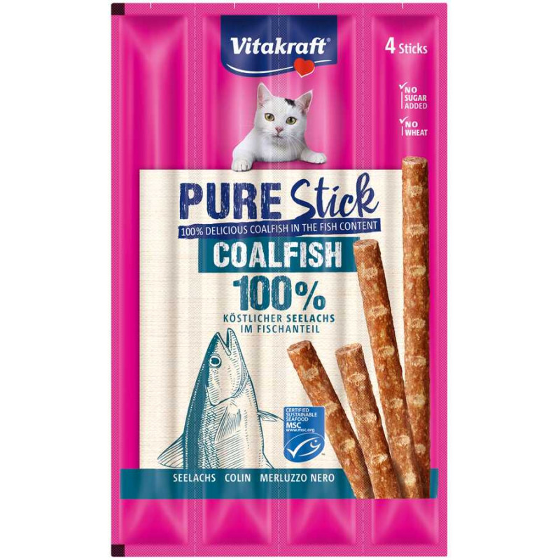 Vitakraft 4x5 Gr Pure Stick Kömür Balıklı | Stick Kedi Ödül Maması Vitakraft 4x5 Gr Pure Stick Kömür Balıklı | Stick Kedi Ödül Maması