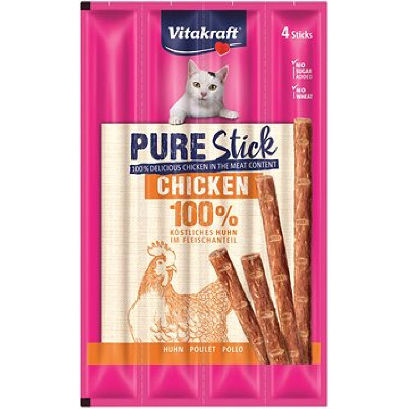 Vitakraft 4x5 Gr Pure Sticks Tavuk Etli | Stick Kedi Ödül Maması Vitakraft 4x5 Gr Pure Sticks Tavuk Etli | Stick Kedi Ödül Maması