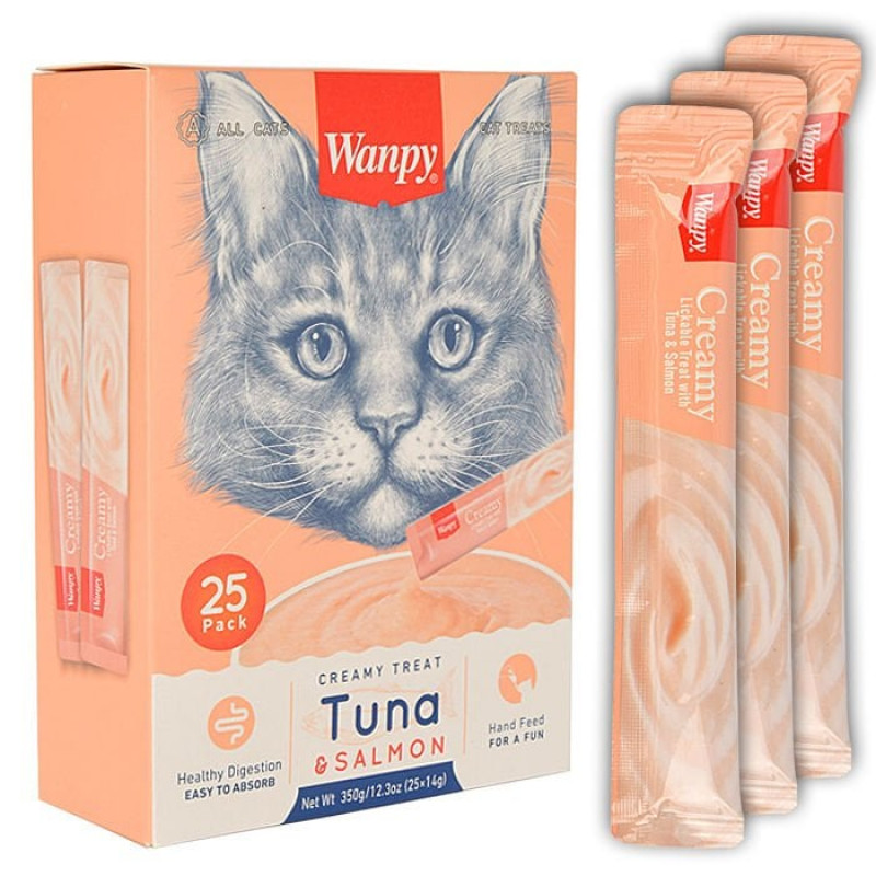 Wanpy 25'li Ton Balığı Ve Somonlu 14 Gr | Kedi Sıvı Ödül Maması Wanpy 25'li Ton Balığı Ve Somonlu 14 Gr | Kedi Sıvı Ödül Maması