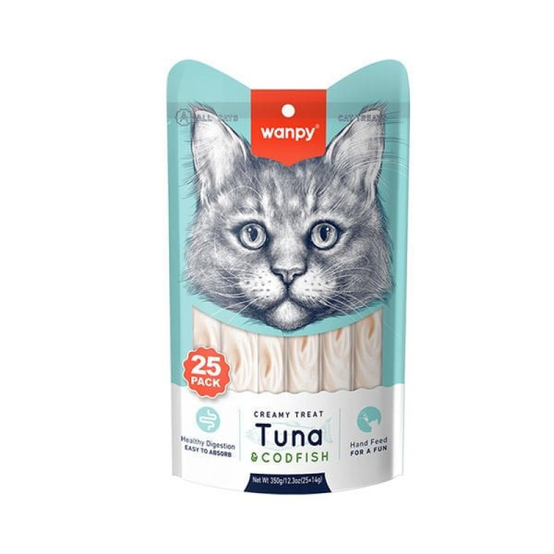Wanpy 350 Gr Creamy Treats Ton ve Morina | Kedi Sıvı Ödül Maması Wanpy 350 Gr Creamy Treats Ton ve Morina | Kedi Sıvı Ödül Maması