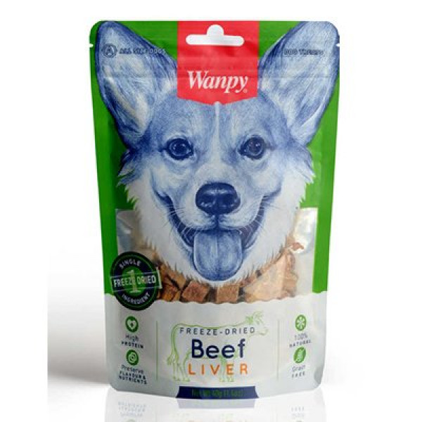 Wanpy 40 Gr Kurutulmuş Dana Ciğeri | Köpek Atıştırmalık Ödül Maması