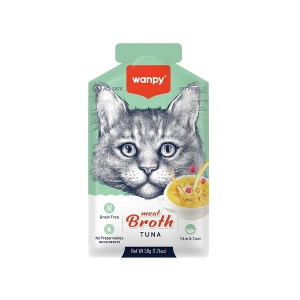 Wanpy 50 Gr Ton Balıklı Tahılsız Kedi Çorbası | Kedi Sıvı Ödül Maması