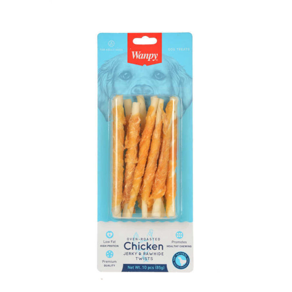 Wanpy 85 Gr Deri Üzerine Sarılı Tavuklu | Köpek Kemik Ödül Maması