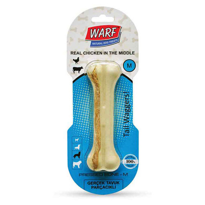 Warf M Tavuklu Kemik 15,5 cm 103 Gr | Köpek Kemik Ödül Maması Warf M Tavuklu Kemik 15,5 cm 103 Gr | Köpek Kemik Ödül Maması