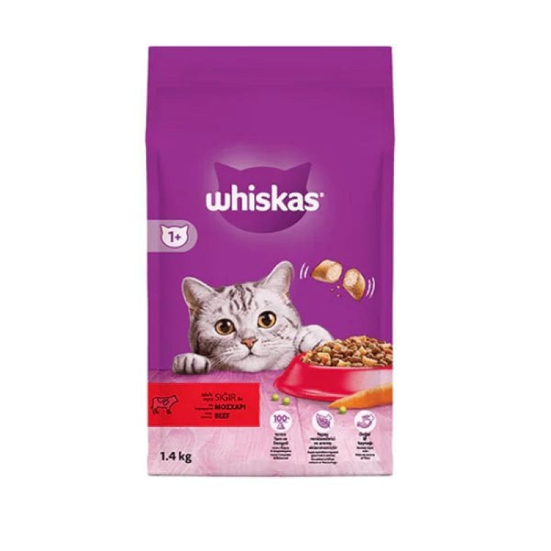 Whiskas 1,4 Kg Sığırlı Yetişkin | Sığır Etli Kuru Kedi Maması Whiskas 1,4 Kg Sığırlı Yetişkin | Sığır Etli Kuru Kedi Maması