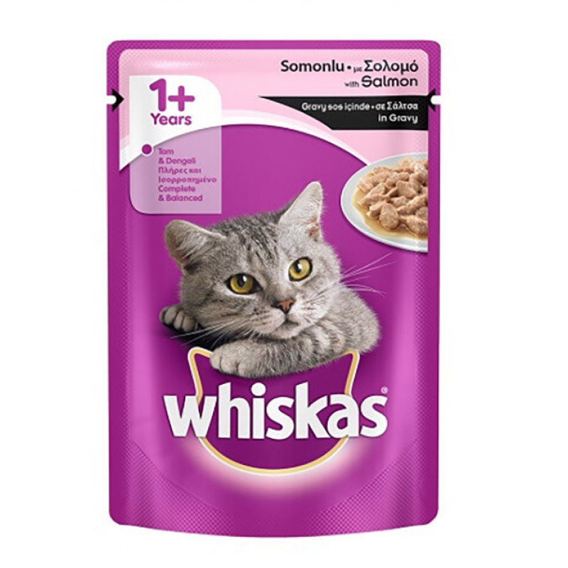 Whiskas 6 Adet Somonlu Yetişkin 100 Gr | Balıklı Yaş Kedi Maması Whiskas 6 Adet Somonlu Yetişkin 100 Gr | Balıklı Yaş Kedi Maması