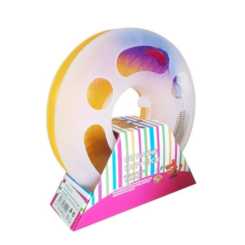 Wingpet 32 Cm Yuvarlak Pist ve Tüylü Yay Çap | Kedi Zeka Oyuncağı Wingpet 32 Cm Yuvarlak Pist ve Tüylü Yay Çap | Kedi Zeka Oyuncağı