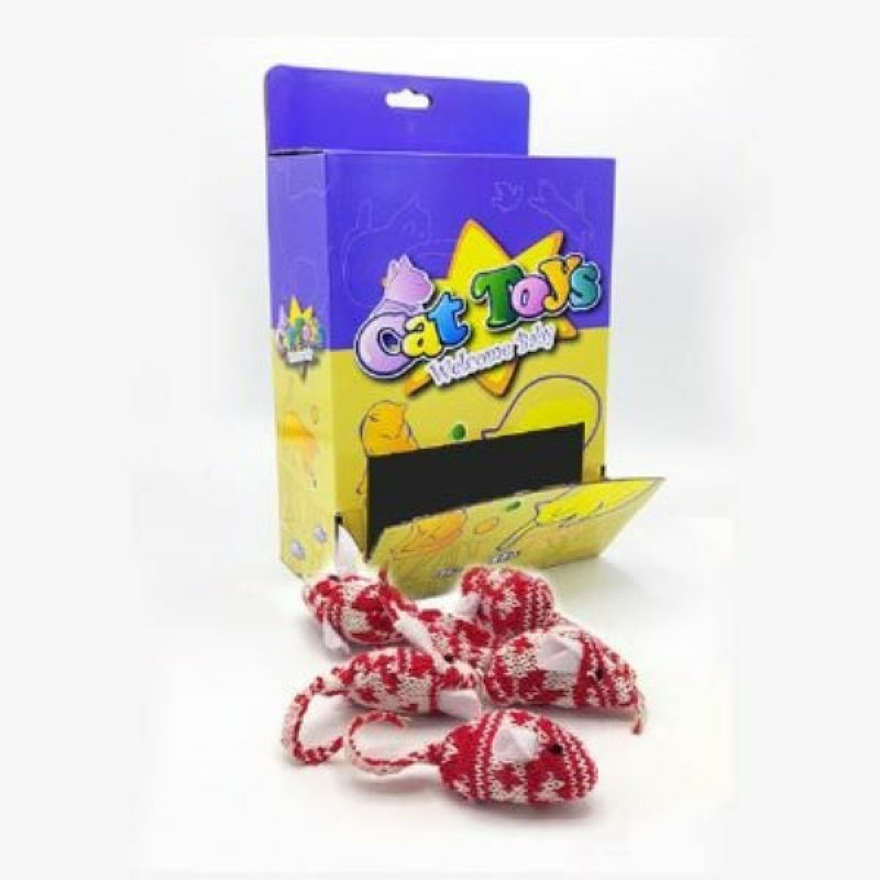 Wonpet 5 Cm 48 Adet Yumuşak Örgü Fare Peluş Beyaz Kırmızı | Kedi Fare Oyuncak Wonpet 5 Cm 48 Adet Yumuşak Örgü Fare Peluş Beyaz Kırmızı | Kedi Fare Oyuncak