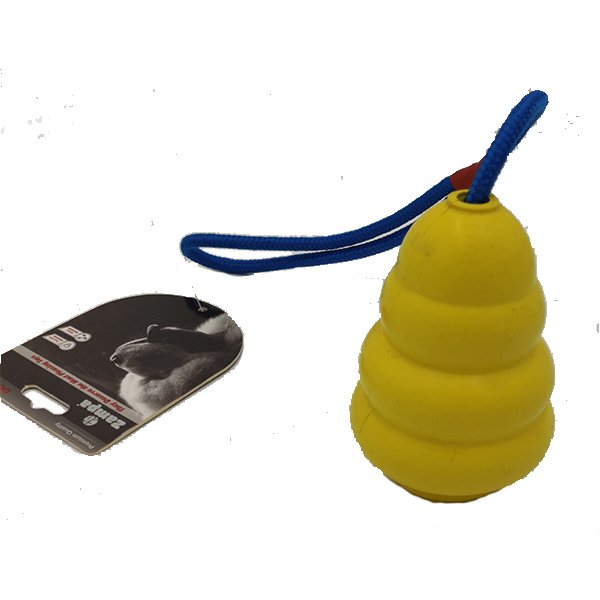 Zampa 30 cm Rubber İpli Çekiştirme Oyuncağı Sarı | Köpek Çiğneme