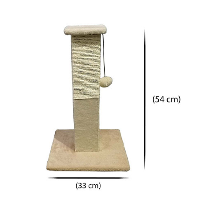 Zampa 33x33x54 Cm Kalın Kedi Tırmalama | Çubuk Kedi Tırmalama Tahtası