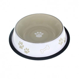 16 Oz Kaymaz Tabanlı Gri Desenli Mama Su Kabı | Metal Mama Ve Su Kabı 16 Oz Kaymaz Tabanlı Gri Desenli Mama Su Kabı | Metal Mama Ve Su Kabı