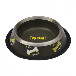 16 Oz Kaymaz Tabanlı Kemik Desenli Mama Su Kabı | Metal Mama Ve Su Kabı 16 Oz Kaymaz Tabanlı Kemik Desenli Mama Su Kabı | Metal Mama Ve Su Kabı