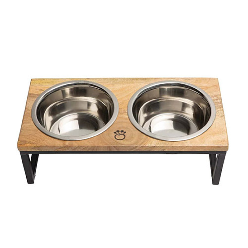Zampa S Ahşap Kaplı İkili Mama ve Su Kabı | İkili Mama Ve Su Kabı Zampa S Ahşap Kaplı İkili Mama ve Su Kabı | İkili Mama Ve Su Kabı