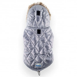 S Shiny Kapüşonlu Mont Gri | Köpek Kıyafeti S Shiny Kapüşonlu Mont Gri | Köpek Kıyafeti