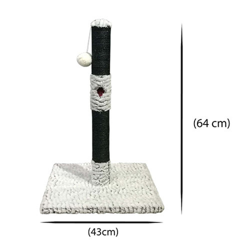 Zampa 43x43x64 Cm Uzun Tekli Kedi Tırmalama | Çubuk Kedi Tırmalama Tahtası