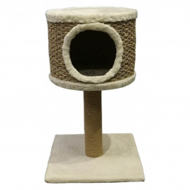 24x24x58 Cm Yuvalı Hasır Kedi Tırmalama | Kedi Tırmalama Tahtası