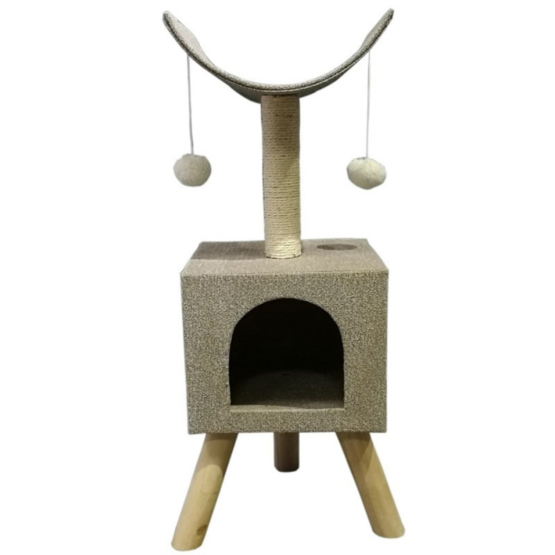 Zampa 30x30x78 Cm Üç Ayaklı Yuvalı Kedi Tırmalama | Kedi Tırmalama Tahtası Zampa 30x30x78 Cm Üç Ayaklı Yuvalı Kedi Tırmalama | Kedi Tırmalama Tahtası