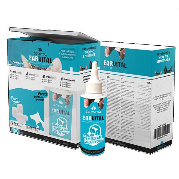 Zoovital 150 Ml Earvital Kulak Temizleme Solüsyonu | Köpek Göz Ve Kulak Bakım Ürünü