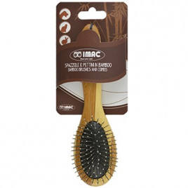 Imac 19.5x5 Cm Yumusak Uçlu Çelik Telli Bambu Tarama Fırçası | Köpek Tarağı Imac 19.5x5 Cm Yumusak Uçlu Çelik Telli Bambu Tarama Fırçası | Köpek Tarağı