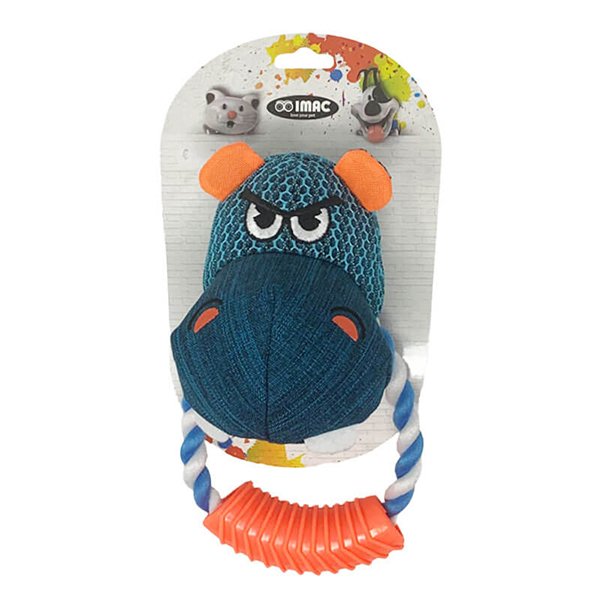 İmac 18x12.5x11 Cm Hipopotam Diş İpli Oyuncak | Köpek Diş İpi