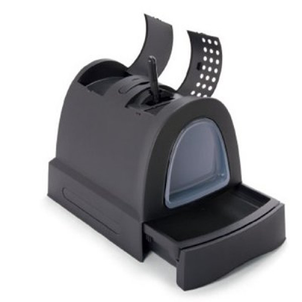 İmac 40x56x42.5 Cm Zuma Çekmeceli Kapalı Tuvalet Antrasit | Kapalı Kedi Tuvaleti