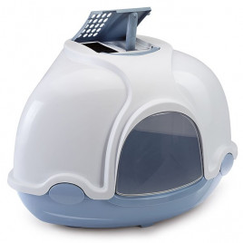 52x52x44,5 Cm Ginger Kapalı Tuvalet Mavi ve Beyaz | Kapalı Kedi Tuvaleti 52x52x44,5 Cm Ginger Kapalı Tuvalet Mavi ve Beyaz | Kapalı Kedi Tuvaleti
