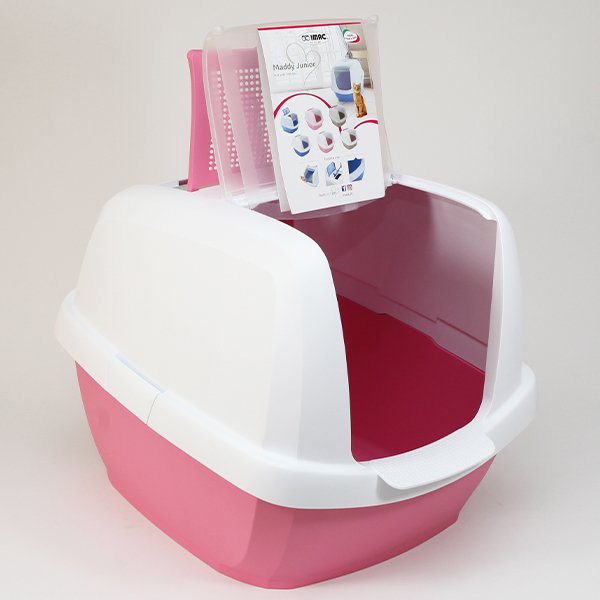 İmac 57x43x41 Cm Maddy Junior Üstü Açılabilen Kapalı Tuvalet Pembe | Kapalı Kedi Tuvaleti