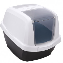 Maddy Üstten Açılır Kapalı Tuvalet Antrasit | Filtresiz Kapalı Kedi Tuvaleti